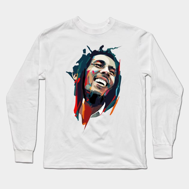 Bob marley Long Sleeve T-Shirt by Dede baba